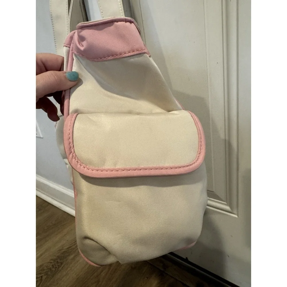 Vintage Winnie The Pooh Diaper Bag Tote Pink Beige Floral Embroidered NWOT Y2K